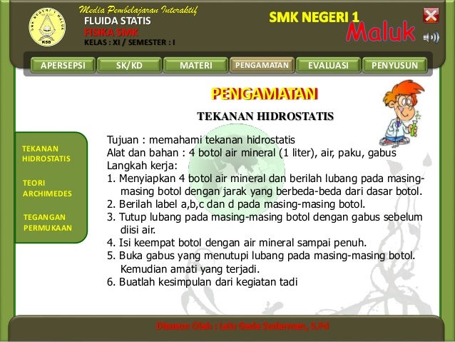 Fluida statis Fluida statis