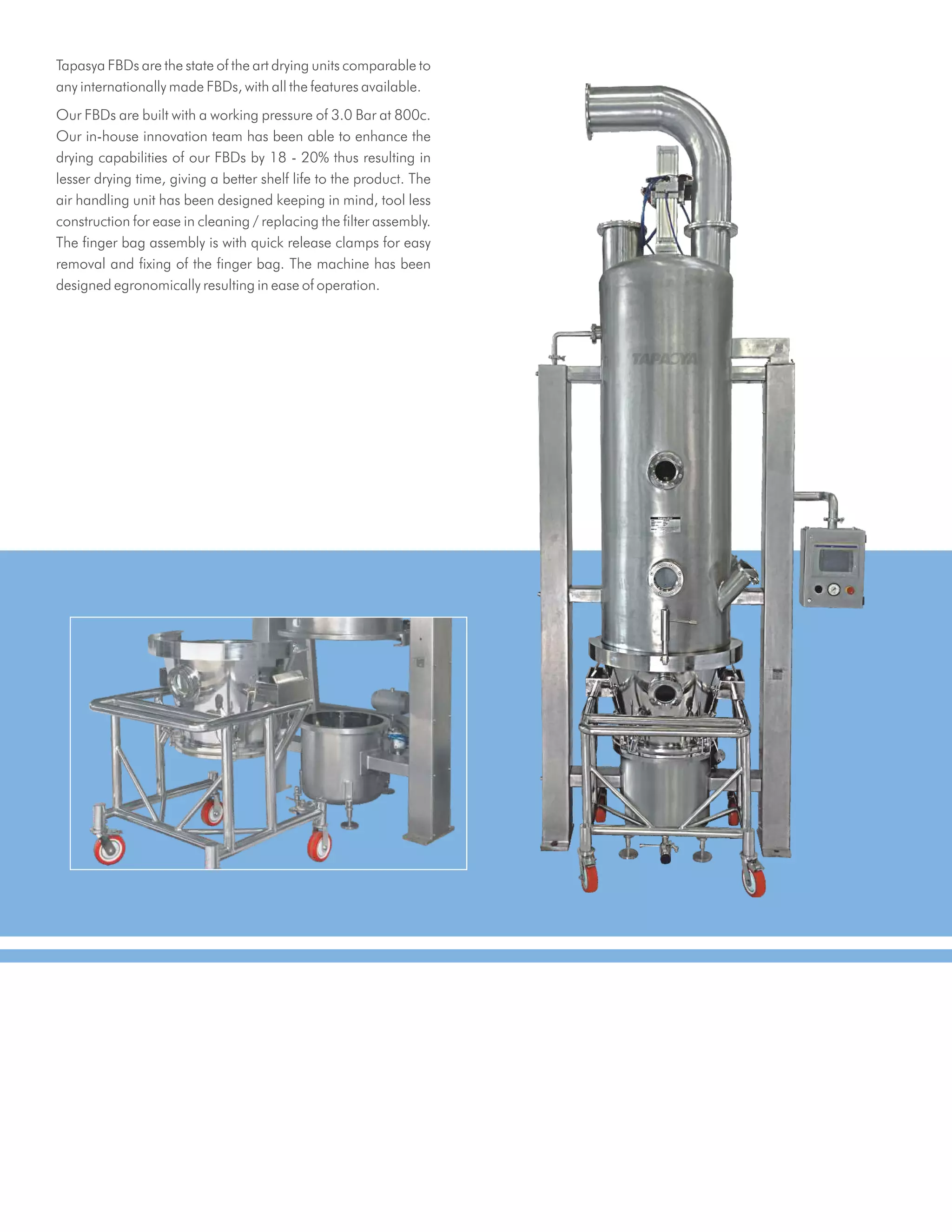 Fluid Bed Dryer - Tapasya Engineering | PDF