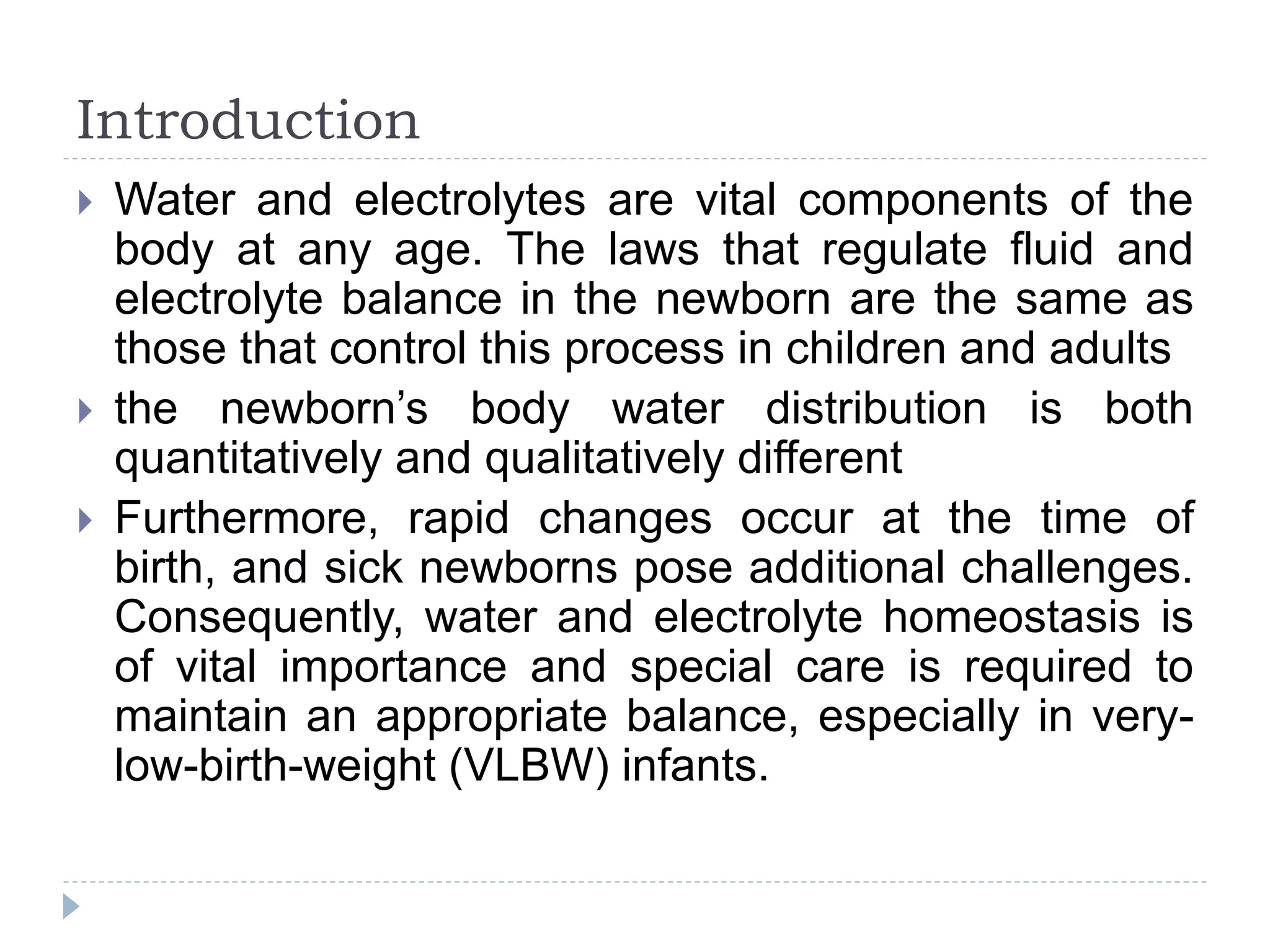 Fluid calculation in neonates PPT