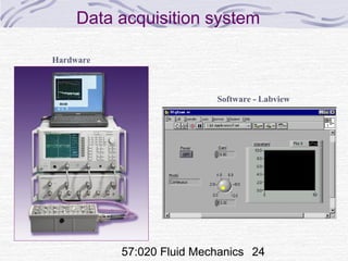 57:020 Fluid Mechanics 24
Data acquisition system
Hardware
Software - Labview
 