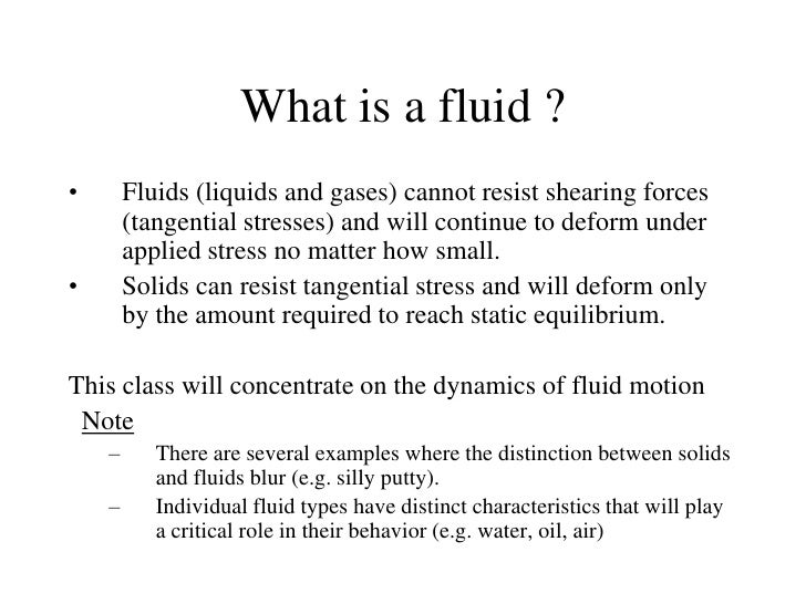 Fluid dynamics 1