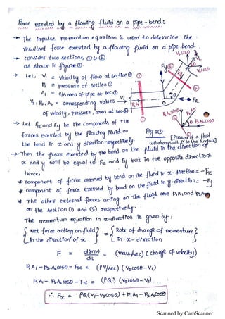 Unit III : Fluid dynamics notes | PDF