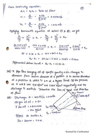 Unit III : Fluid dynamics notes | PDF