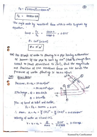 Unit III : Fluid dynamics notes | PDF