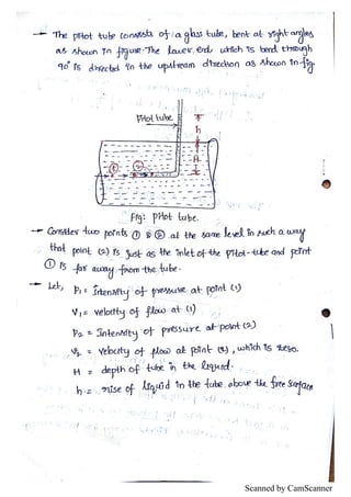 Unit III : Fluid dynamics notes | PDF
