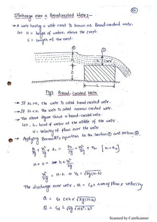 Unit III : Fluid dynamics notes | PDF