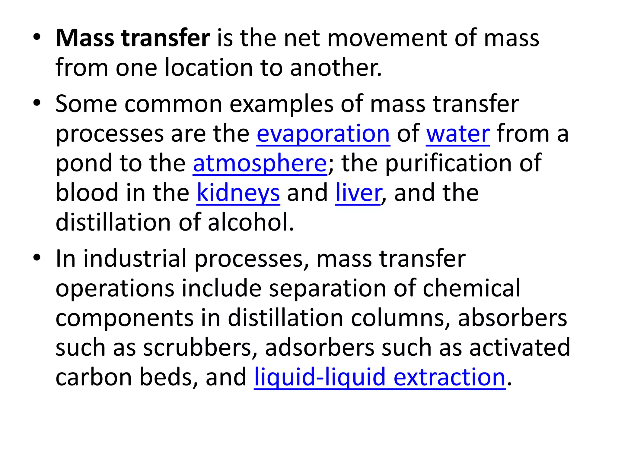 Fluid flow and mass transfer | PPTX