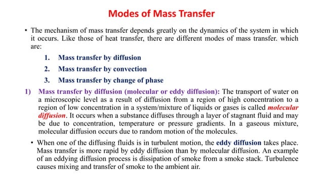 Fluid flow, heat transfer & mass transfer | PPTX