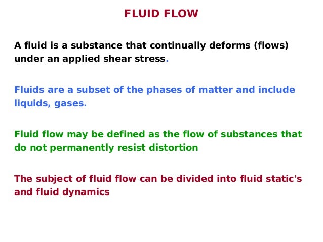 flow of fluids define flow