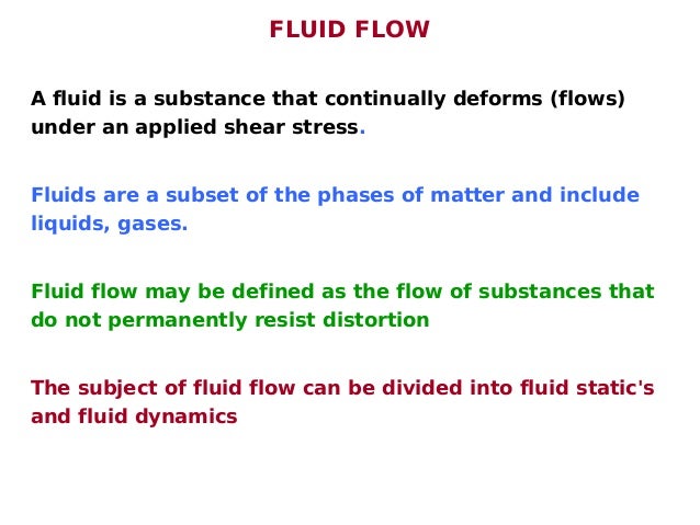 Flow of Fluids