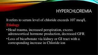Fluid Electrolyte Imbalance - Acid Base Balance