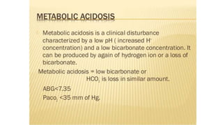 Fluid Electrolyte Imbalance - Acid Base Balance