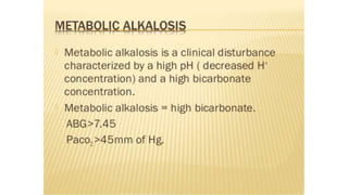 Fluid Electrolyte Imbalance - Acid Base Balance