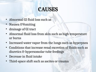 Increase Fluids Fluid Abnormalities in Human Body - Fluid Imbalances | PPTX