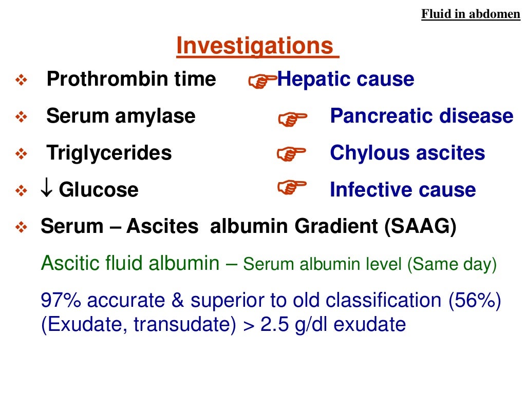 Fluid in abdomen
