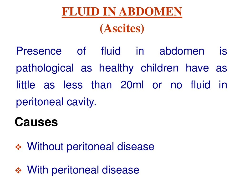 Fluid in abdomen