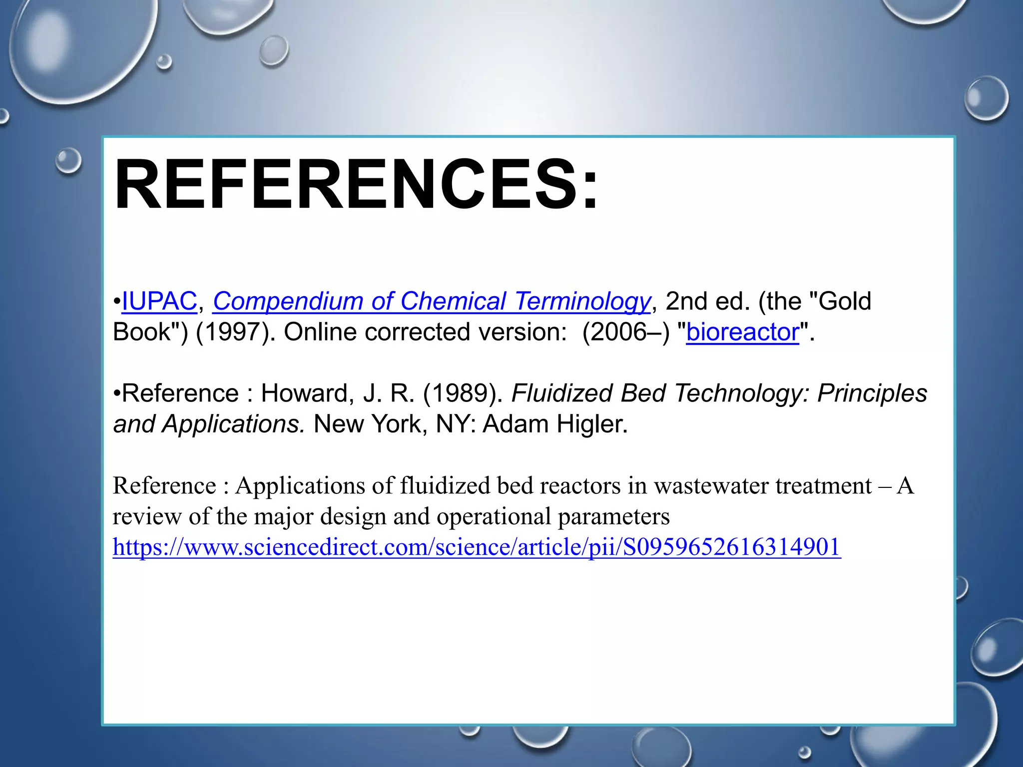 Fluidised Bed Bioreactor PPT