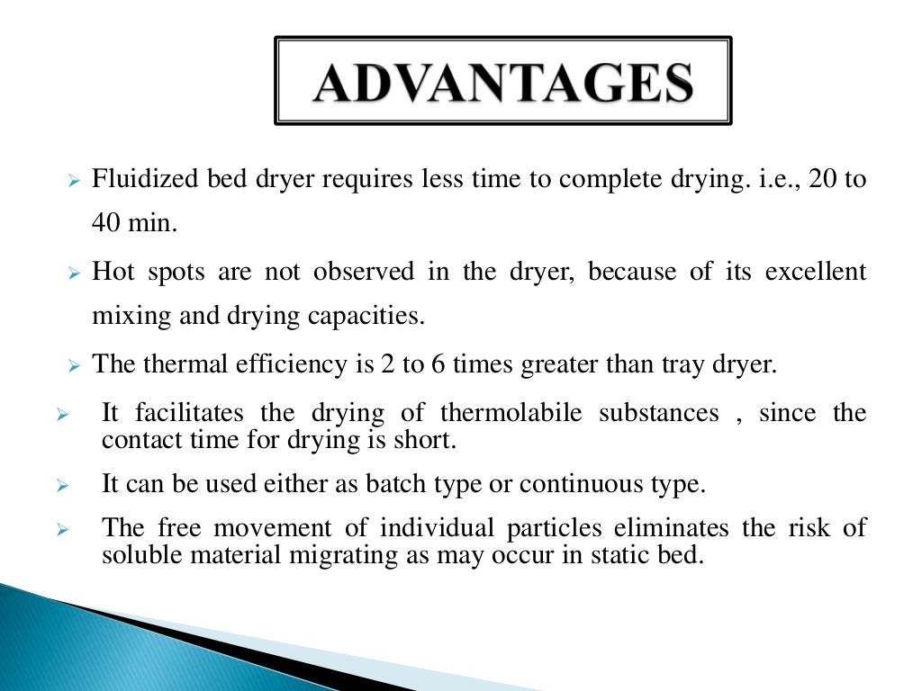 Fluidized bed dryers