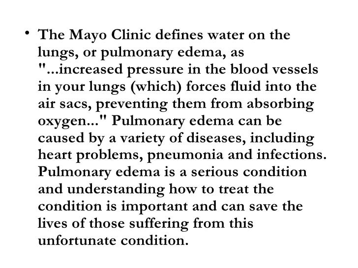 Fluid Lungs Treatment