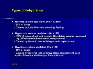 effect of dehydration on body fluid compartments