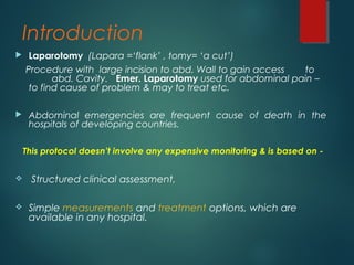 Fluid management in Abdominal Emergency | PPT