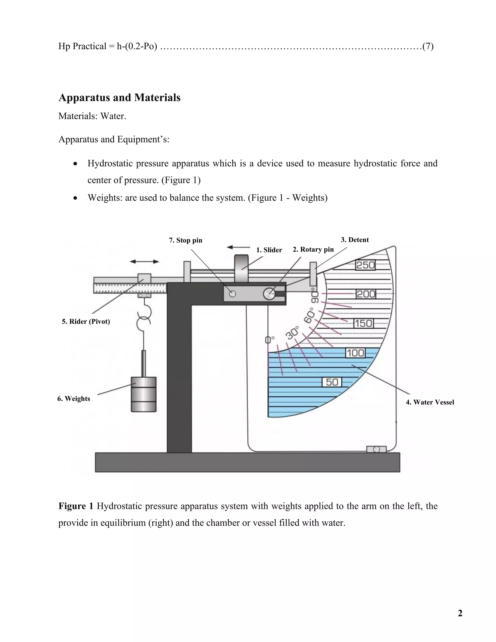 Fluid Mechanic Lab Hydrostatic Pressure Pdf