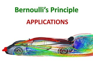 Bernoulli’s Principle
APPLICATIONS

 