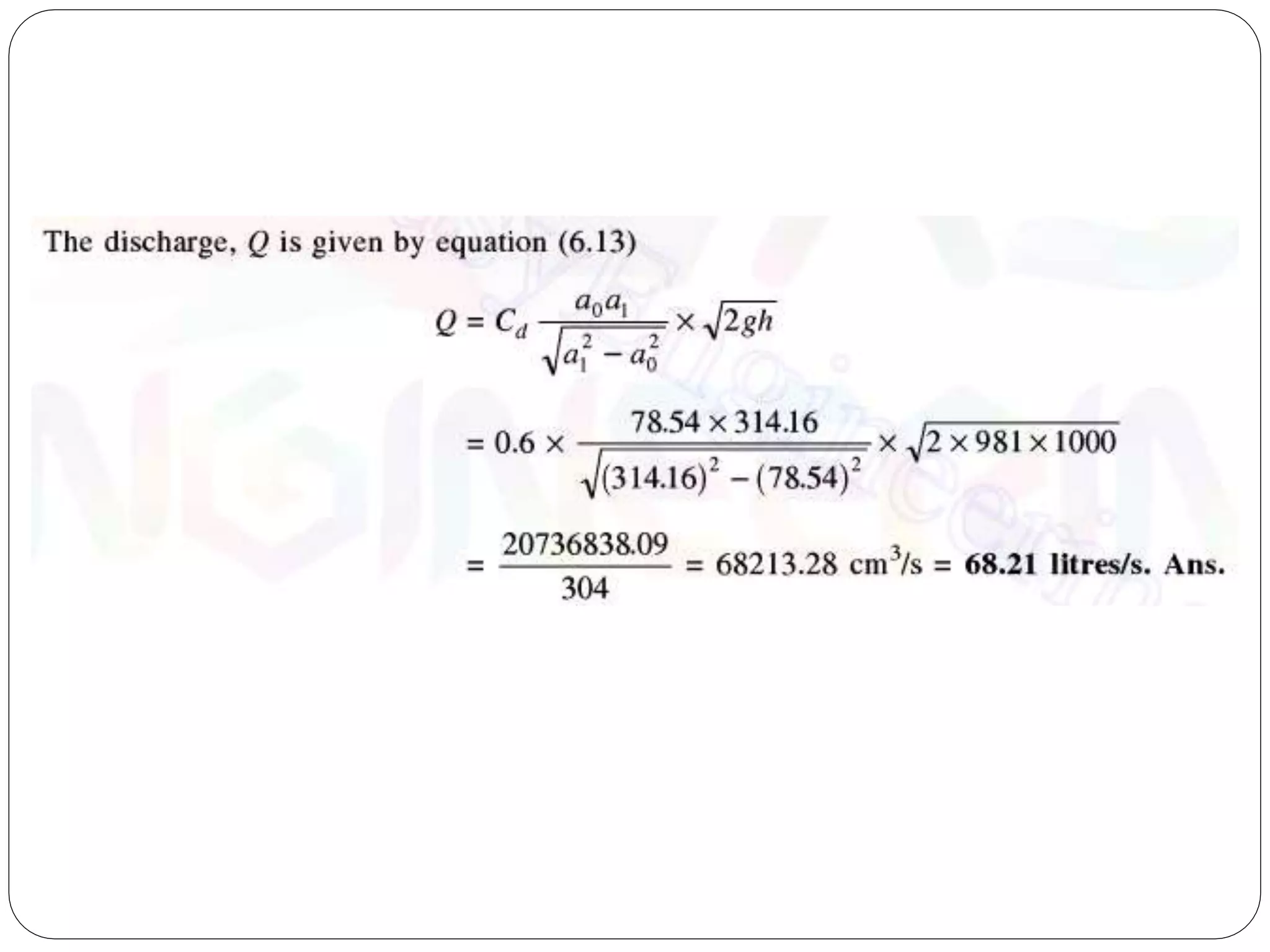 Fluid mechanics - Problems on Orificemeter and Inclined Venturimeter
