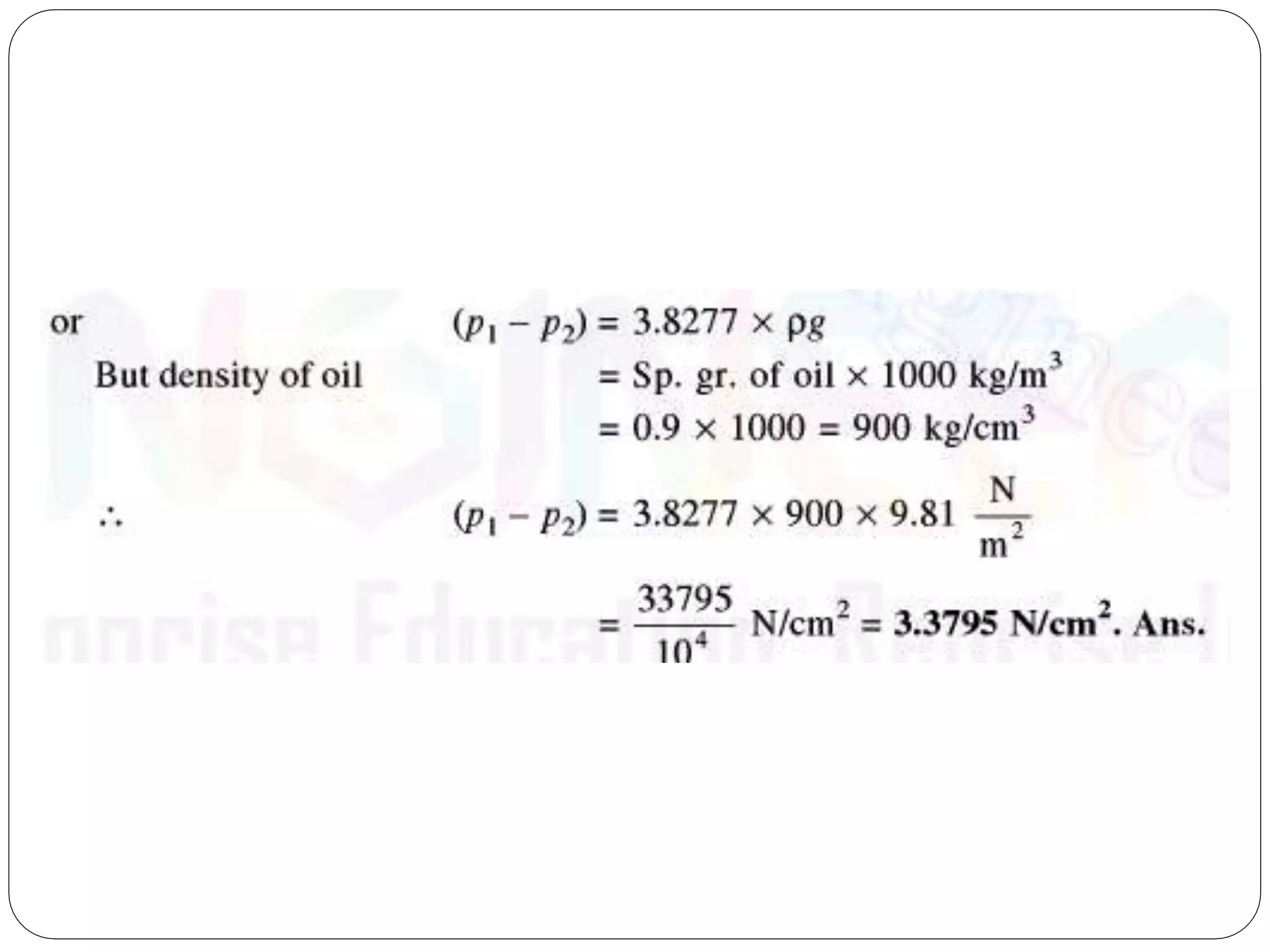 Fluid mechanics - Problems on Orificemeter and Inclined Venturimeter