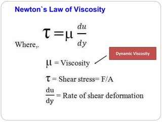 Fluid Mechanics - Problems on viscosity | PPTX