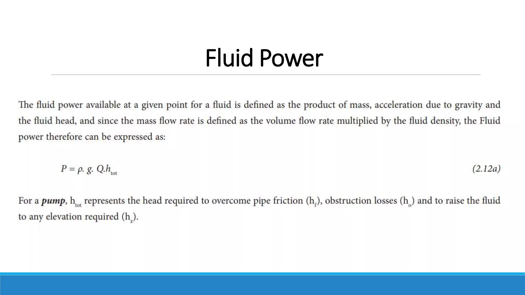 Fluid Power
 