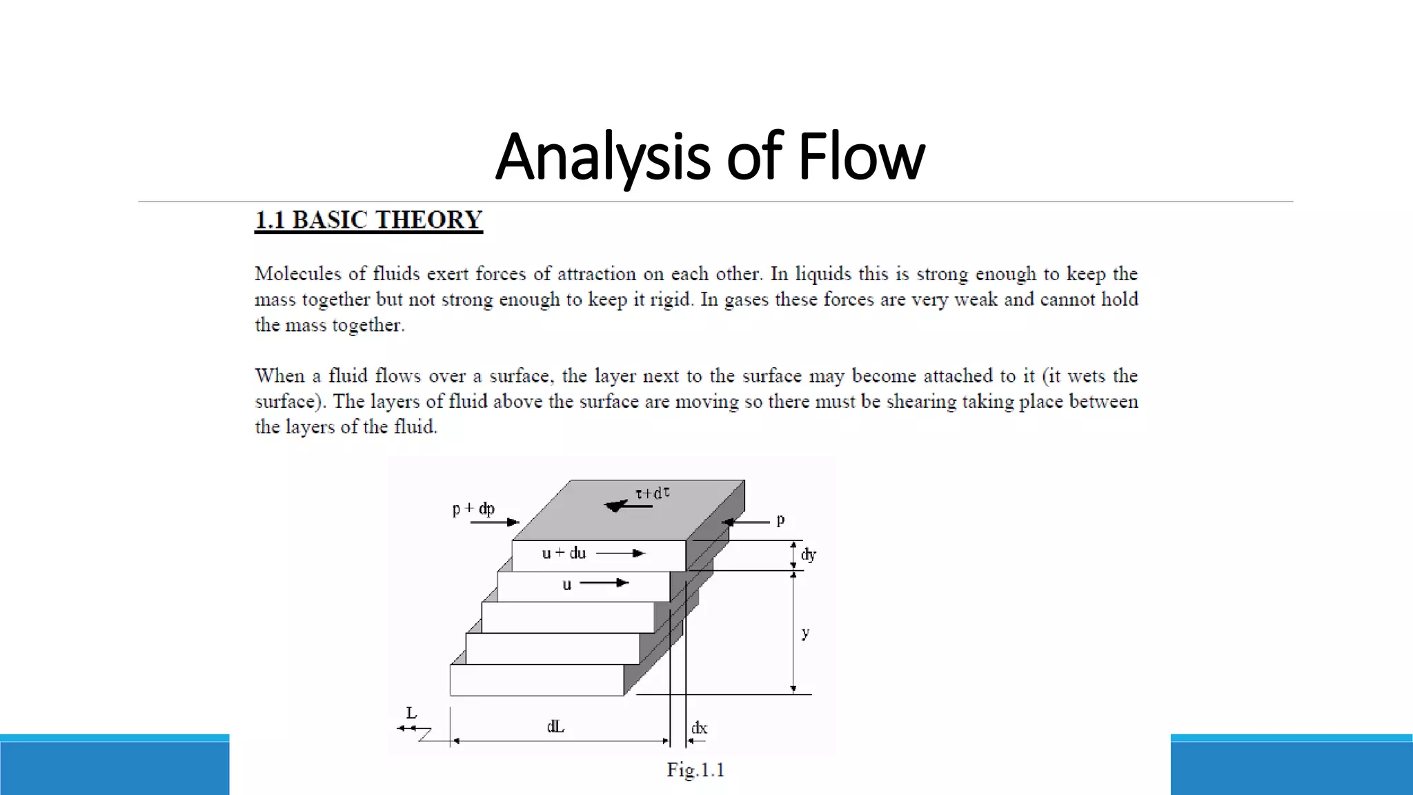 Analysis of Flow
 