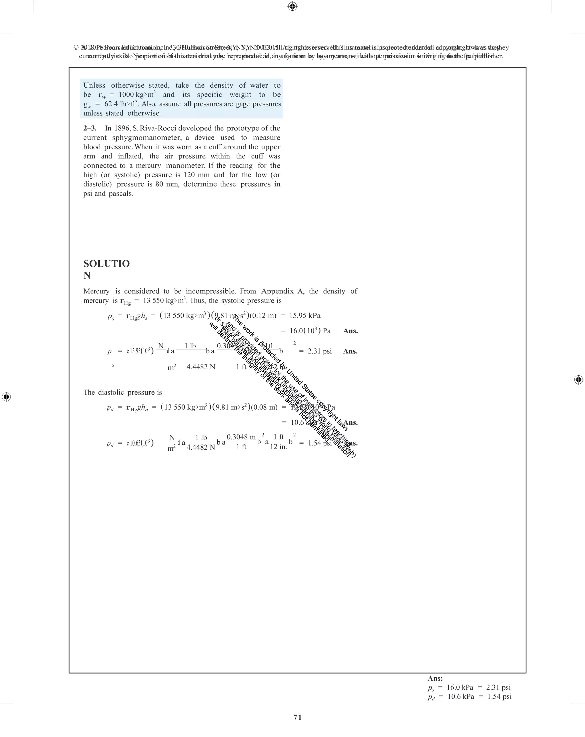 Fluid mechanics 2nd edition hibbeler solutions manual PDF
