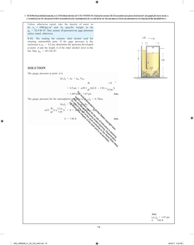 Fluid mechanics 2nd edition hibbeler solutions manual PDF