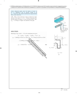 Fluid mechanics 2nd edition hibbeler solutions manual | PDF