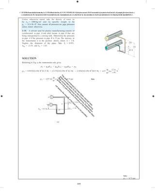 Fluid mechanics 2nd edition hibbeler solutions manual | PDF