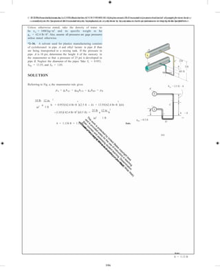 Fluid mechanics 2nd edition hibbeler solutions manual | PDF