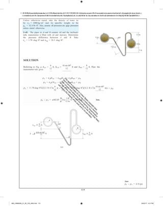 Fluid mechanics 2nd edition hibbeler solutions manual | PDF