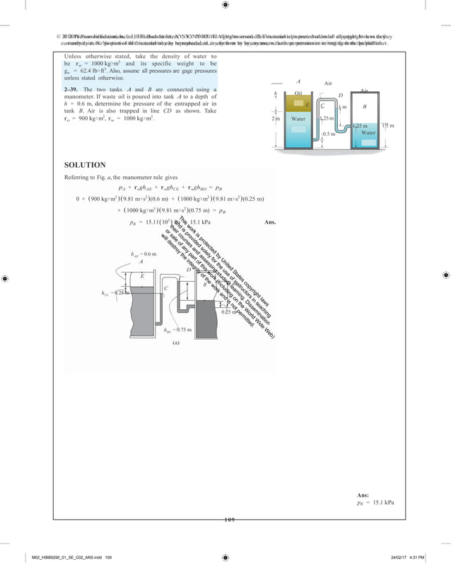 Fluid mechanics 2nd edition hibbeler solutions manual PDF