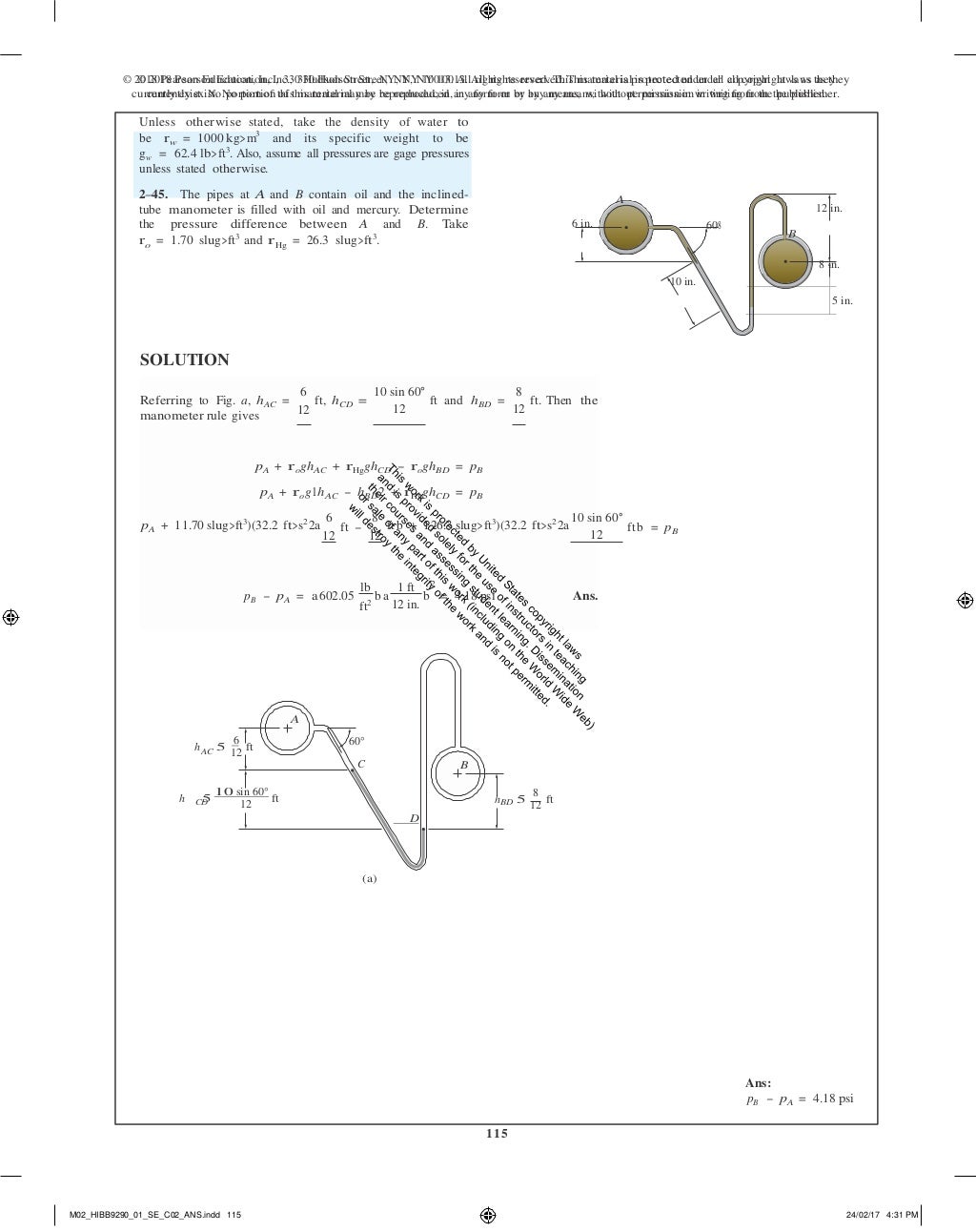 Fluid mechanics 2nd edition hibbeler solutions manual