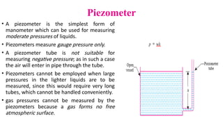 Piezometer Form Fluid Mechanics and Flow Measurement.pptx