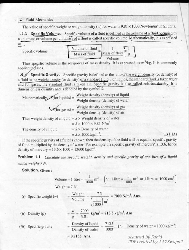 Pdf Fluid Mechanics By R K Bansal
