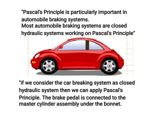 Vehicle Using Pascal Principle Application of Fluid Mechanics | PDF