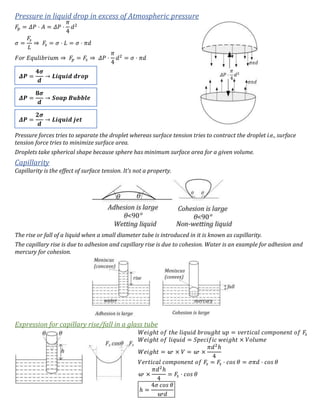 python + chemical engineering: pressure difference in... Fluid mechanics notes for gate | PDF