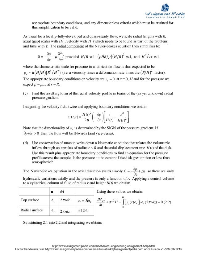 Fluid mechanics homework help