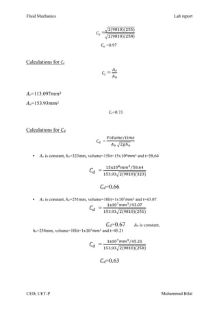 Fluid Flow Lab Report.pdf Fluid mechanics Lab Report | PDF