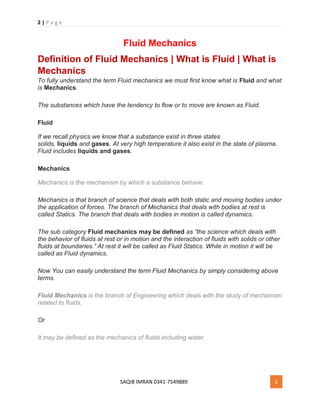 Fluid mechanics pdf | PDF