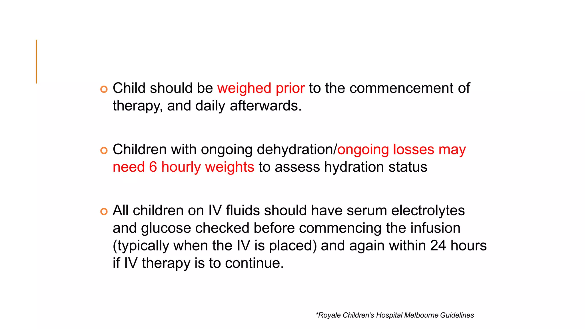 Fluid management in Pediatrics PPT