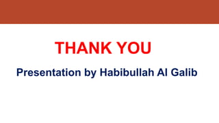 THANK YOU
Presentation by Habibullah Al Galib
 