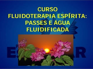 CURSO
FLUIDOTERAPIA ESPÍRITA:
PASSES E ÁGUA
FLUIDIFICADA
 